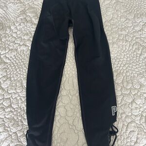 PINK Victoria's Secret Black Leggings with Logo Detail